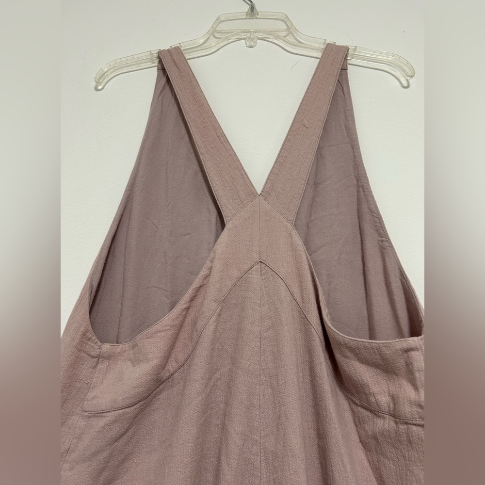 Free People Mauve Rose Sleeveless Button-Front Jumpsuit - Picture 6 of 7